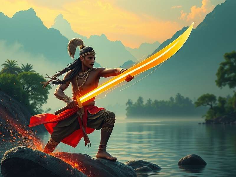 Glowing Edge Clash World Map - Ancient Indian Kingdoms with Mythological Zones